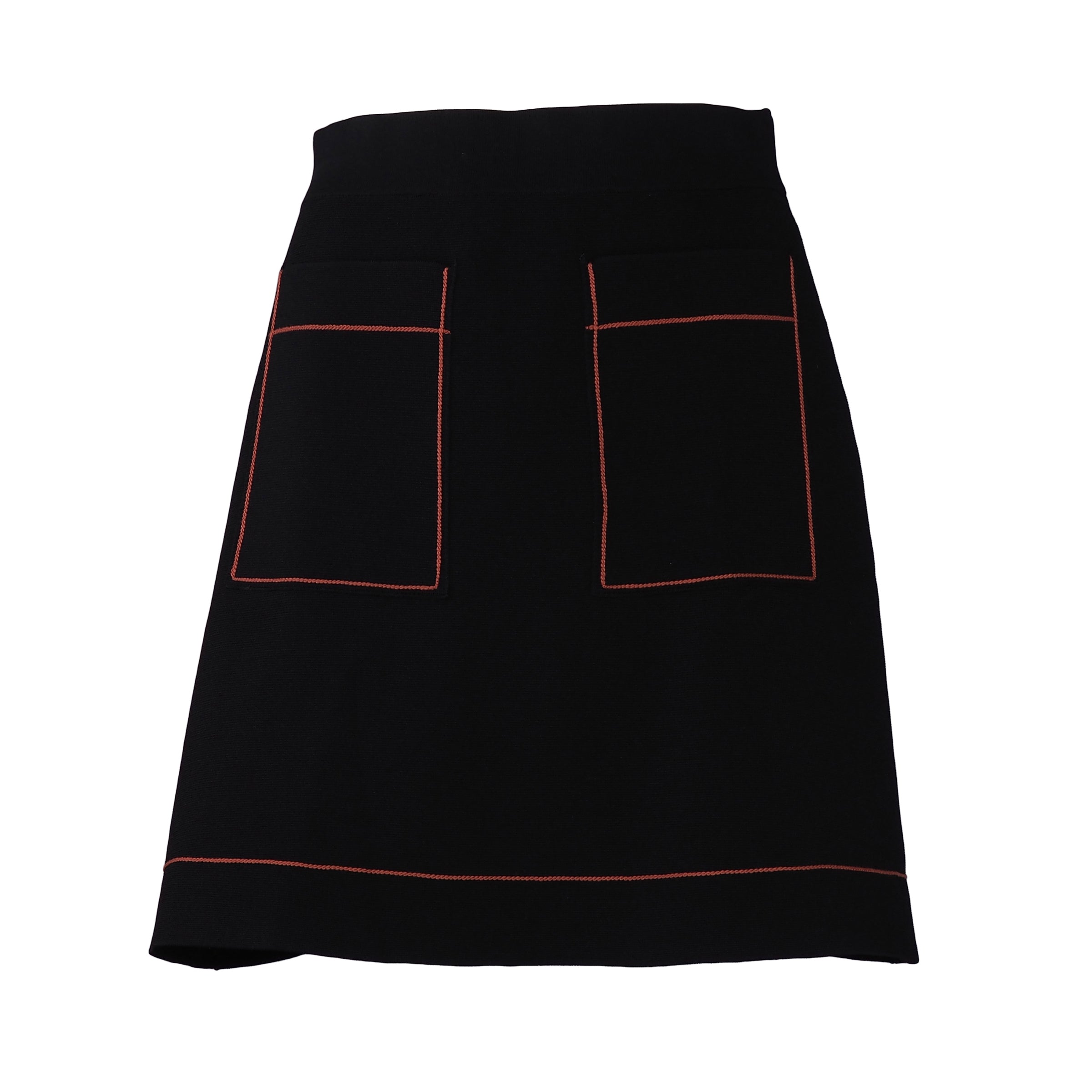 Sandro Paris women's Black Knit A-Line Short Skirt Size 3 L 12 SFPJU00267