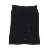 Sandro Paris Schwarzer Strickrock aus Wollmischung mit Pailletten für Damen, Größe 40 L, SFPJU00805