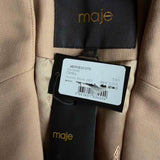 Maje Women's Camel Wool Blend Blazer Jacket Size 40 FR 12 UK 8 US MFPVE00379