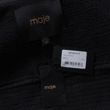 Maje Women's Black Vinyl Tweed Jacket Size 40 FR 12 US 8 US MFPVE00412
