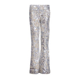 Maje Women's Silver Velvet Sequins Trousers Size 40FR 12UK 8US MFPPA00454