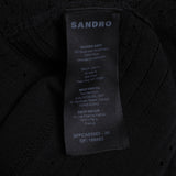 Sandro Women's Black Knit Crop Top Size 38 FR 10 UK 6 US SFPCA00983