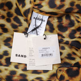 Sandro Women's Multicolour Leopard Satin Dress Size 36FR 8UK 4US SFPRO02779