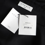Sandro Damenkleid aus schwarzem Leinen mit Kragen, Größe 36FR, 8UK, 4US, SFPRO00473
