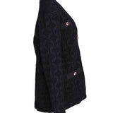 Maje Women's Black Knit Shiny V-Neck Cardigan Size 38 FR 10 UK 6 US MFPCA00319