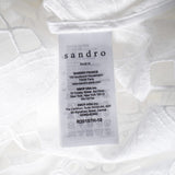 Sandro Women's White Cutout Short Dress Size 36 FR 8 UK 4 US R20197H