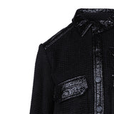 Maje Women's Black Tweed Jacket And Skirt Set Size 38 FR 10 UK 6 US MFPVE00412