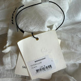 Sandro Paris Women's White Long Sleeve Linen Blouse Size 0 XS 6 SFPTO00549