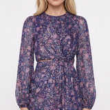 Maje Lila, kurzes Viskose-Kleid mit Blumenmuster für Damen, Größe 38 M, 10 MFPRO02597