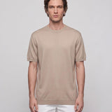 Sandro Paris Men's Beige Knit Short Sleeve T-Shirt Size XS SHPTR00317