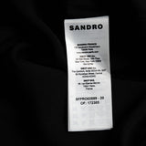 Sandro  Damenkleid – Kurzes Kleid aus geknittertem Samt, Größe 36FR, 8UK, 4US, SFPRO02699