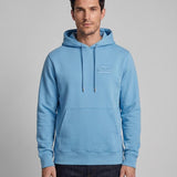 Sandro Paris Men's Blue Embroidered Logo Cotton Fleece Hoodie Size M SHPSW00531