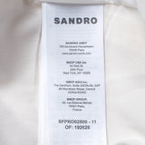 Sandro Damenkleid aus ecrufarbenem Tweed mit Knopfleiste, kurz Größe 36 FR 8 UK 4 US SFPRO02890