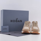 Hogan Men's Beige Suede Interactive Allacciato Sneakers Size 38.5 EU 5.5 UK 7 US