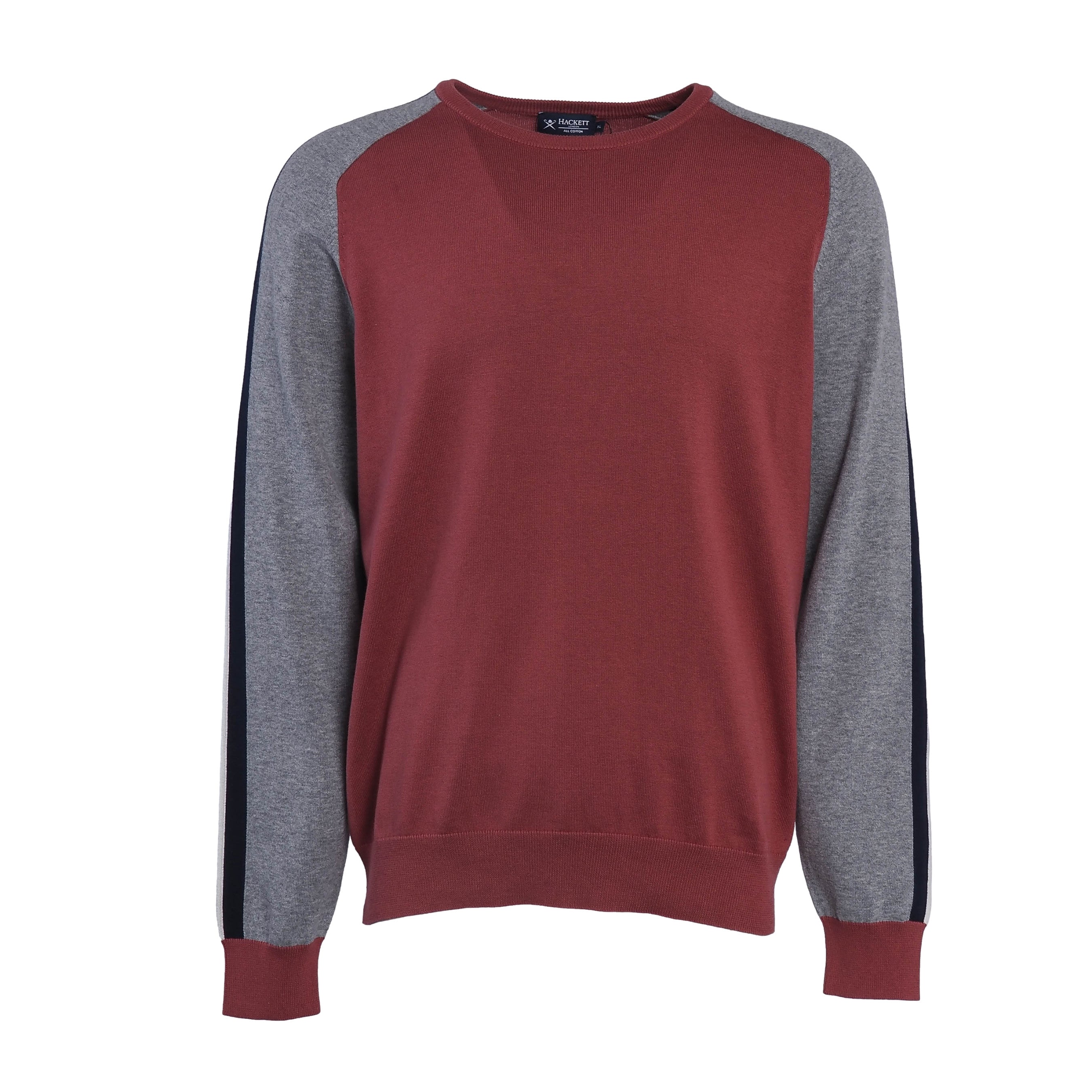 Hackett London Top Sweater Knit Pink Grey Size S HM702701