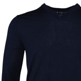 Hackett London Men's Navy Knit V-Neck Wool & Silk Sweater Size M HM702835