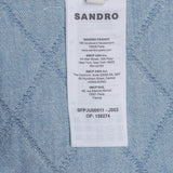 Sandro Paris Women's Blue Front Zip Short Skirt Size 34 FR 6 UK 2 US SFPJU00611