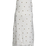 Sandro Women's White Knit Fringe Midi Dress Size 36 FR 8 UK 4 US SFPRO03693