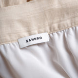 Sandro Paris Beiger Rock aus Leinenmischung für Damen, Größe 38 (FR), 10 (UK), 6 (US), Artikelnummer SFPJU00638
