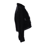 Maje Women's Black Vinyl Tweed Jacket Size 40 FR 12 US 8 US MFPVE00412