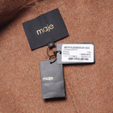 Maje Women's Brown Wool Blend Long Coat Size 38 FR 10 UK 6 US MFPOU00865