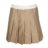Sandro Women's Beige Pleated Short Skirt Size 36 FR 8 UK 4 US SFPJU01166
