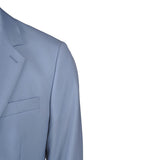 Sandro Men's Blue 100% Virgin Wool Suit Jacket Size 48 FR 38 UK SHPVE00768