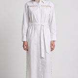 Sandro Women's White Long Cotton Shirt Dress Size 40 FR 12 UK 8 US SFPRO03706