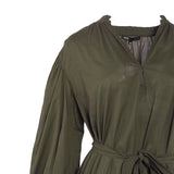Maje Women's Khaki Belted Cotton Dress Size 40 FR 12 UK 8 US MFPRO02193