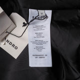 Sandro Men's Black Wool Blend Technical Fabric Hooded Parka Size M SHPMA00333
