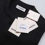 Sandro Damenkleid, schwarz, „ Strick “, plissiert, kurz, Größe 34 FR, 6 UK, 2 US, SFPRO03149