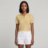 Sandro Women's Yellow Rhinestones Cropped Top Size 38 FR 10 UK 6 US SFPPU01951