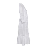 Sandro Women's Ecru Lace Linen Blend Dress Size 38 FR 10 UK 6 US SFPRO02902