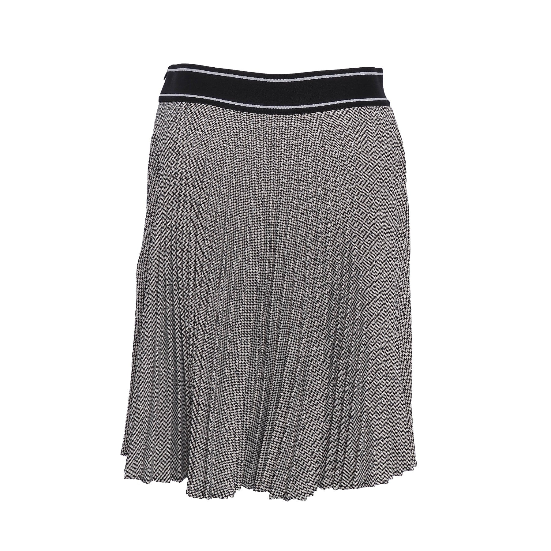 Sandro Women's Black Houndstooth Pleated Skirt Size 36 FR 8 UK 4 US SFPJU00928
