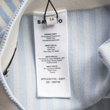 Sandro Paris Women's Blue Knit Short Striped Skirt Size 34 XS 6 SFPJU01134