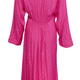 Sandro Women's Pink Embroidered Woven Long Dress Size 38 FR 10 UK 6US SFPRO03756
