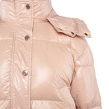 Sandro Women's Beige Hooded Puffer Jacket Size 34 FR 6 UK 2 US SFPOU00513