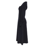 Sandro Women's Grey Knit Wool Blend Long Dress Size 38 FR 10 UK 6 US SFPRO01960