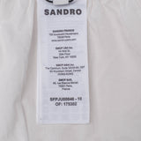 Sandro Damenrock, weiß, bestickt, „ Leinen “, Größe 36 FR, 8 UK, 4 US, SFPJU00846
