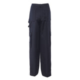Sandro Women's Navy Cargo Trousers Size 38 FR 10 UK 6 US SFPPA01509