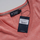 Hackett London Men's Pink Knit V-Neck Cashmere Blend Sweater Size L HM702784