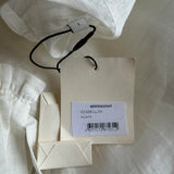 Sandro Paris Women's White Long Sleeve Linen Blouse Size 36FR 8UK 4US SFPTO00549