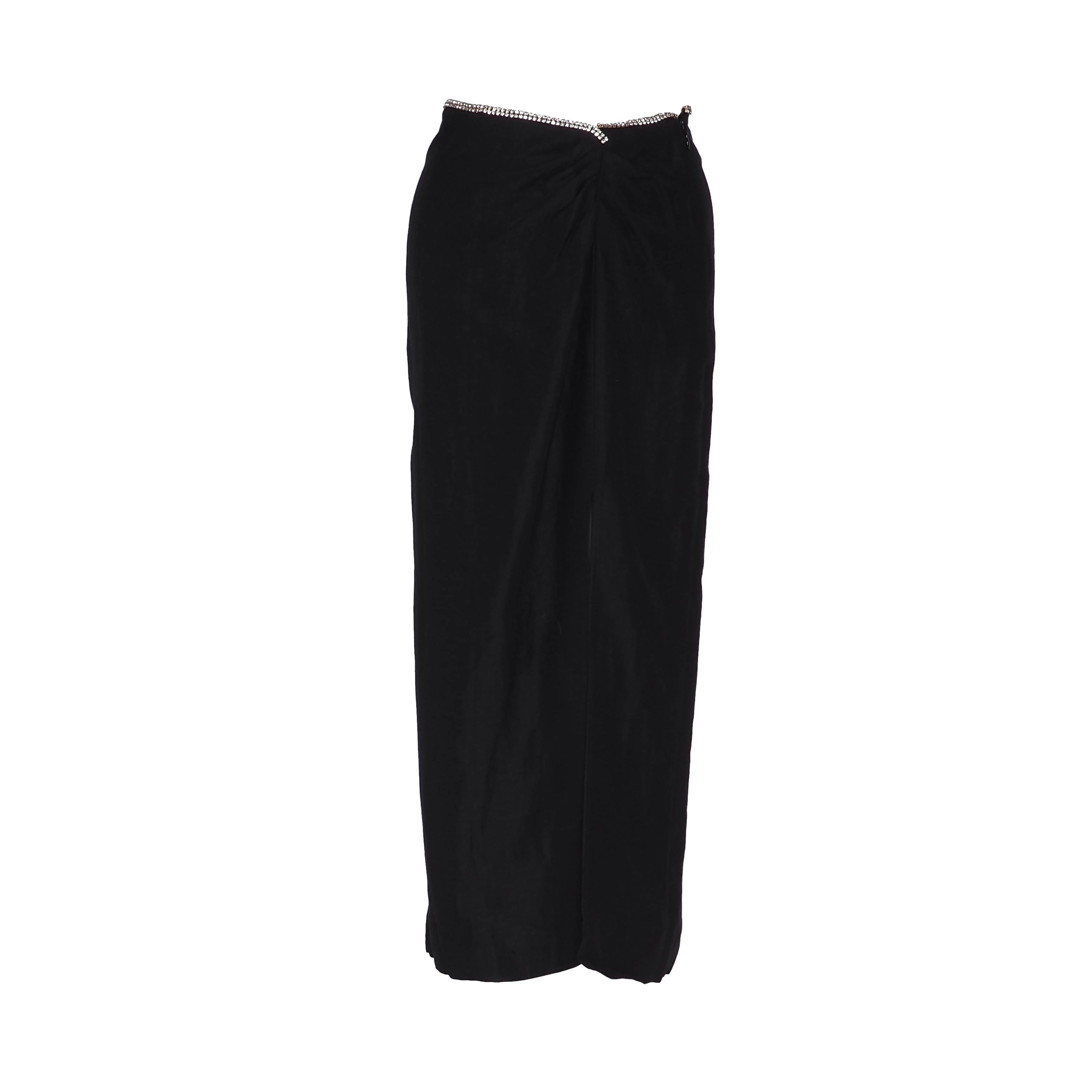 Sandro Women's Black Pencil Midi Rhinestones Skirt Size 34FR 6UK 2US SFPJU00845