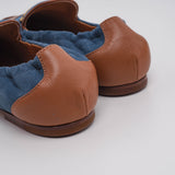 Tod's Women's Blue Cuoio Leg 79A Doppia T Slim Arric Loafers Size 37EU 7US 4.5UK