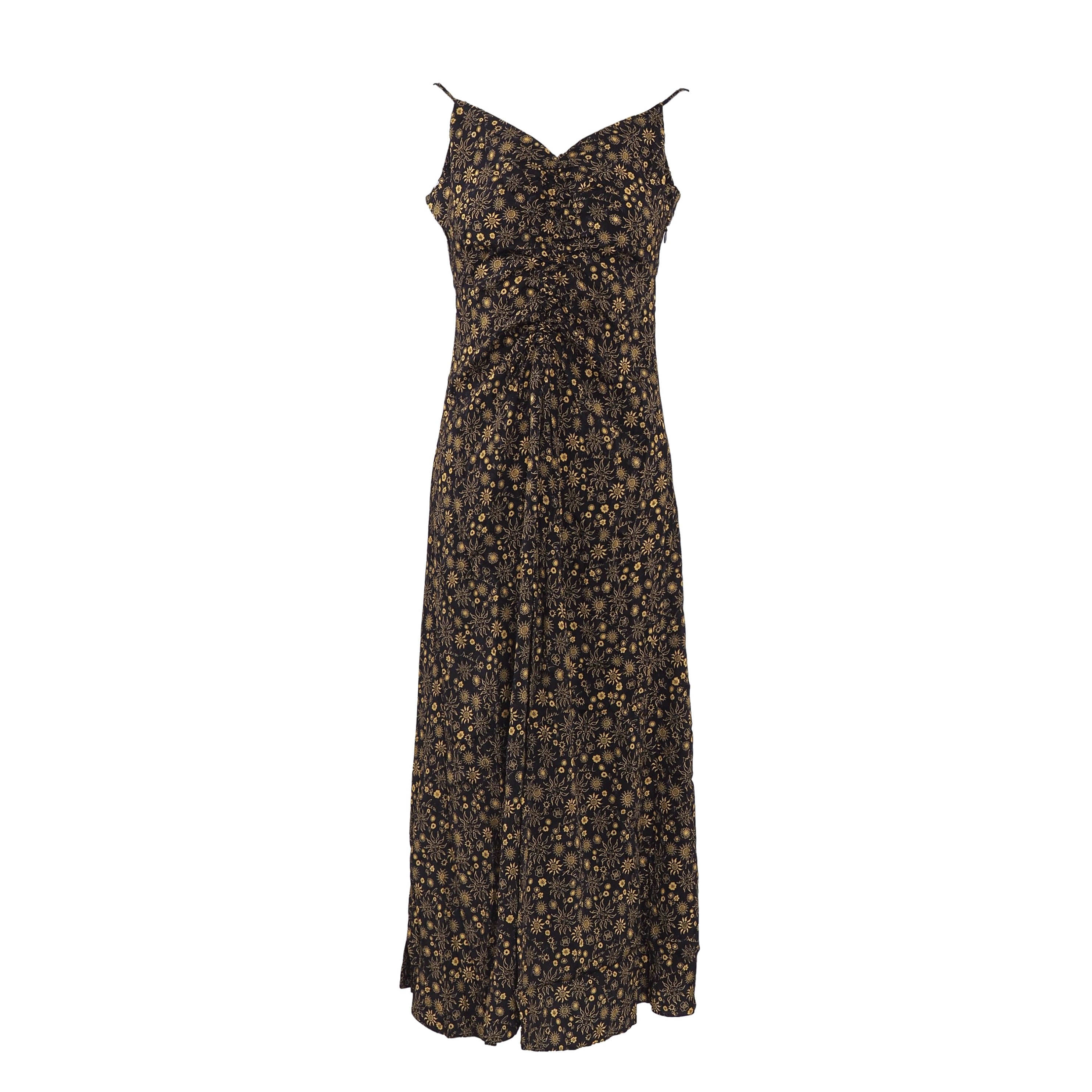Sandro Paris Women's Black Floral Sleeveless Viscose Dress Size 36 S SFPRO01744