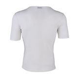 Sandro Paris Men's Ecru Open Knit Short Sleeve Cotton T-Shirt Size S T11061S