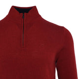Hackett London Top Sweater Knit Zip Up Wool Red Size S HM702877