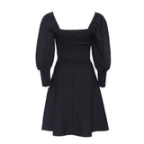 Sandro Women's Black Square Neck Knit Short Dress Size 36FR 8UK 4US SFPRO01223