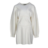 Maje Women's Ecru Wool Dress Size 38 FR 10 UK 6 US MFPRO03057