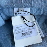 Sandro Paris Women's Blue Front Zip Short Skirt Size 34 FR 6 UK 2 US SFPJU00611